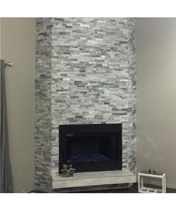 Ash-Grey Natural Stone Cladding Panels 3D