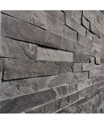 Charcoal Natural Stone Cladding Panels 3D