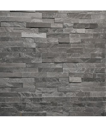 Charcoal Natural Stone Cladding Panels 3D