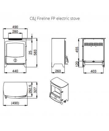  Fireline FP electric stove