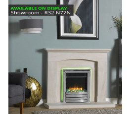 16” Inset Electric Fire with All Chrome Fascia 