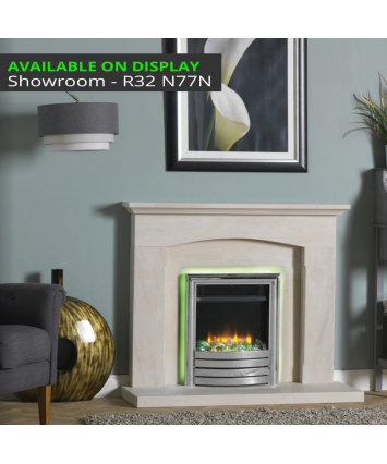 Infinity 4D Ecoflame 16” Inset Electric Fire with All Chrome Fascia