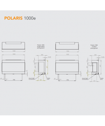 Polaris 1000e - a metre wide electric fire 