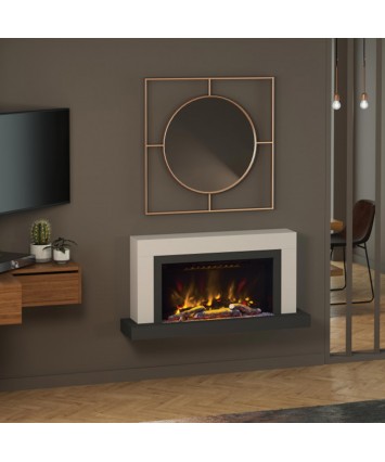 Vardo Pryzm 47'' Wall Mounted Electric Fireplace Suite