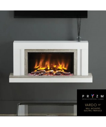Vardo Pryzm 53'' Wall Mounted Electric Fireplace Suite