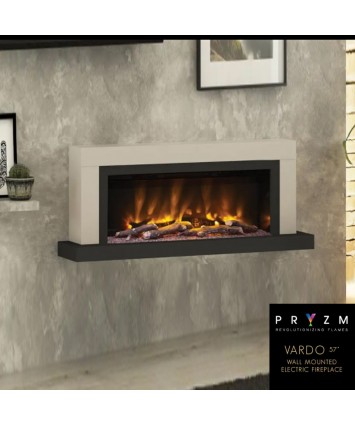 Vardo 57'' Pryzm Wall Mounted Electric Fireplace Suite