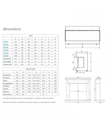 Solution LUX 150 electric Fire