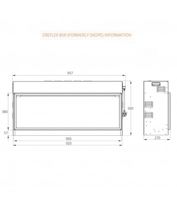 eReflex 85R Inset Electric Fire
