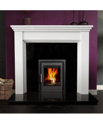 Antoinette white polished fireplace