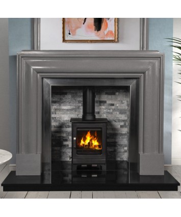 Continental Grey Marble Fireplace