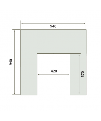 Castle - Cast Iron Insert Back Panel