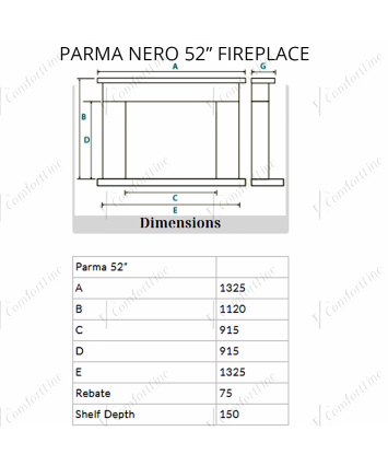 Parma 52'' Nero