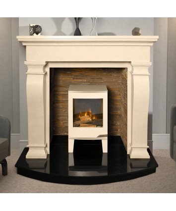 60" Ravelle Ivory Cream Fireplace Surround
