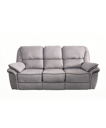 Gizelle Recliner 3-Seater Sofa Light Grey