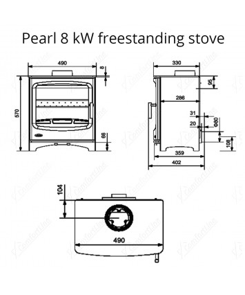 Pearl 8 kW stove