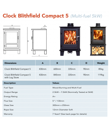 Clock Blithfield Compact 5 multi fuel 