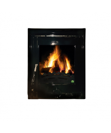 Heritage Pollmore 7kw Inset stove, Enamel black