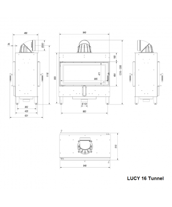 Kratki Lucy 16 Tunnel Double Sided Stoves