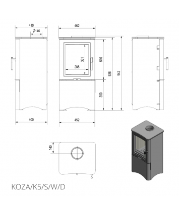 KOZA K5 with closed log box 